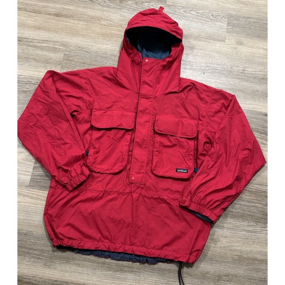 Vintage Y2K Patagonia SST‎ Red Skanorak Anorak Jacket Large Kayak Fish Rain